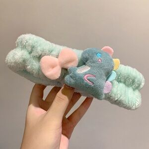 Mint Green Plush Dinosaur Headband for Kids